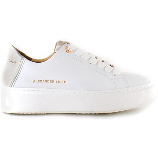 Alexander Smith sneaker bianca con retro platino Alexander Smith 38 / bianco