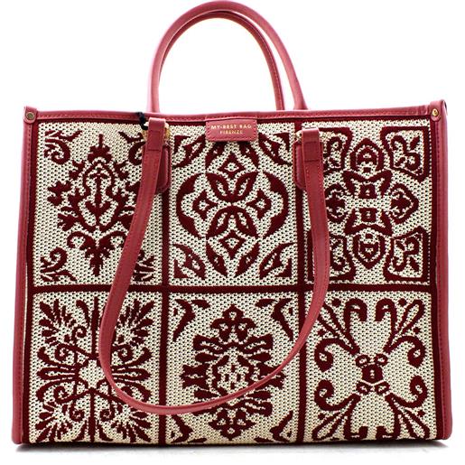 My Best Bag shopper lisbona in tessuto rosso minerale My Best Bag taglia unica / rosso