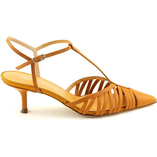 Lella Baldi scarpa con tacco arancio effetto intrecciato Lella Baldi 40 / arancio
