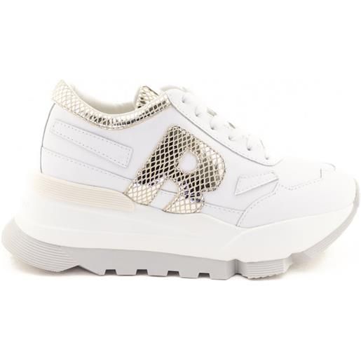 Rucoline sneaker aki 304 serpentina bianca e argento Rucoline 36 / bianco-argento