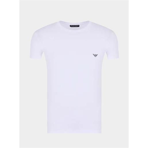 EA7 t-shirt in eco viscosa soft touch white / s