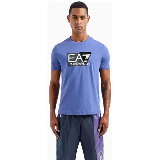EA7 t-shirt visibility in jersey di cotone stretch l