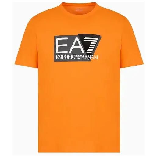EA7 t-shirt visibility in jersey di cotone stretch m