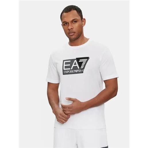 EA7 t-shirt visibility in jersey di cotone stretch s