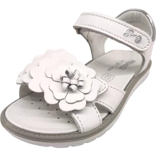 Sandalo bambina in nappa bianca con fiore - primigi