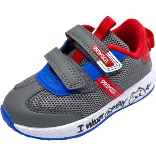 Sneakers baby bambino mega rete colore grigio/rosso - primigi