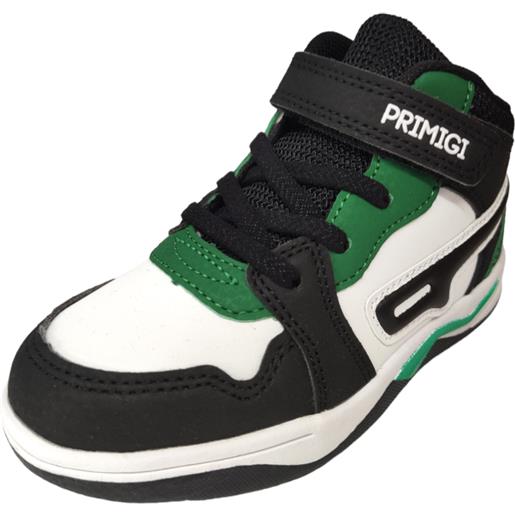 Sneakers per bambino baby player nero bianco e verde - primigi