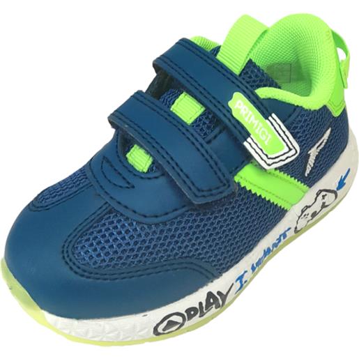 Scarpa sneaker ginnica bambino blu/verde con strappi - primigi