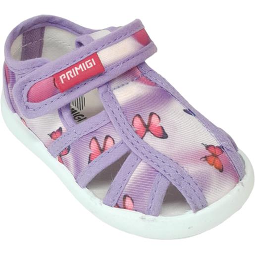 Scarpa sandalo a ragnetto bambina viola con farfalle - primigi