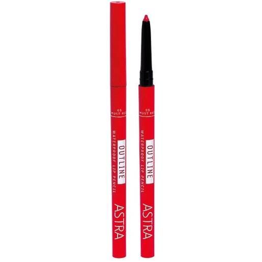 Astra outline waterproof lip pencil matita labbra 05 must red - 05 must red