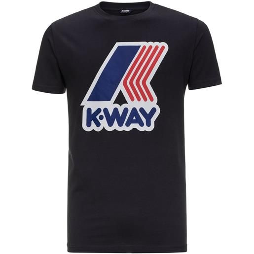 K-WAY t-shirt k-way uomo pete macro logo s / navy