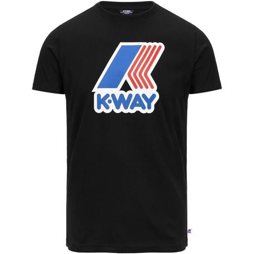 K-WAY t-shirt k-way uomo pete macro logo m / nero