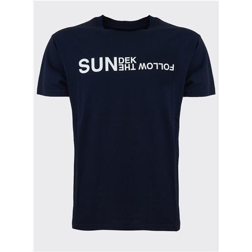 Sundek t-shirt Sundek girocollo blu / s