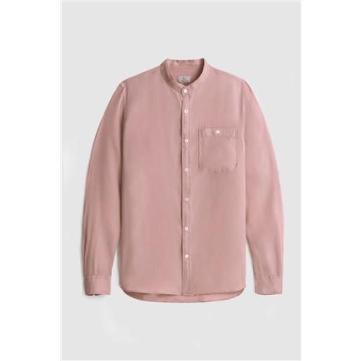 Woolrich camicia in lino Woolrich rosa / m