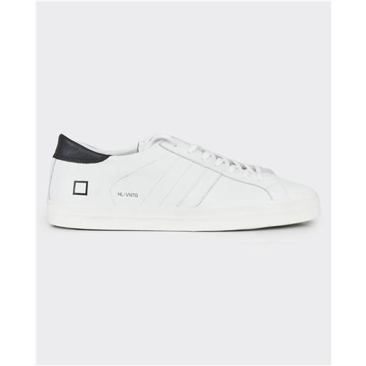 D.A.T.E. sneakers date hill low vintage calf white - black bianco / 39