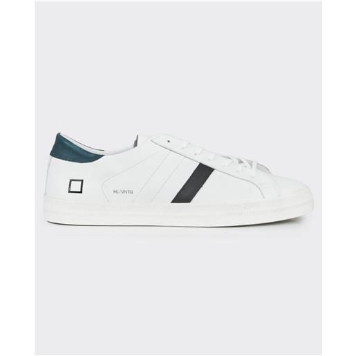 D.A.T.E. sneakers date hill low vintage calf white - green bianco / 39