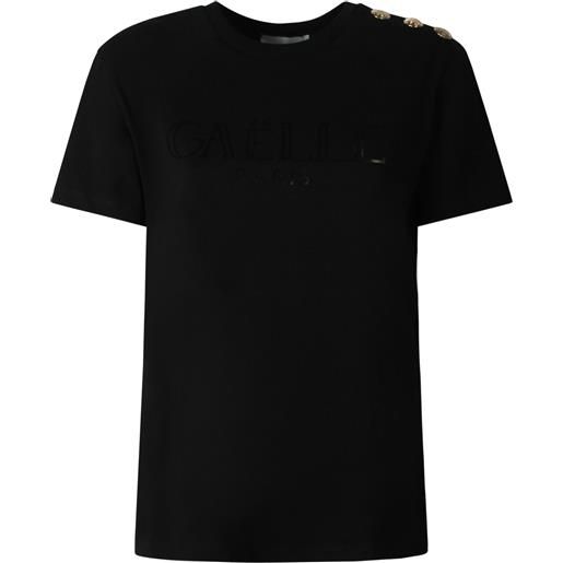 GAëLLE PARIS t-shirt nera per donna
