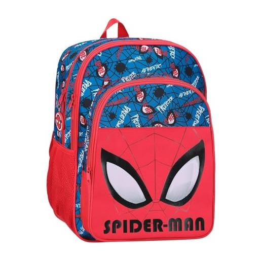 Marvel joumma Marvel spiderman authentic zaino scuola adattabile a carrello rosso 30 x 40 x 13 cm poliestere 15,6 l, rosso, zaino scuola adattabile a carrello