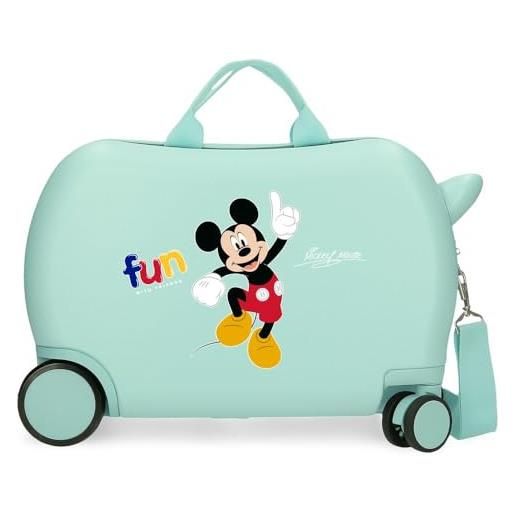 Disney joumma Disney mickey fun with friends valigia per bambini blu 45 x 31 x 20 cm rigida abs 24,6 l 1,8 kg 4 ruote bagagli a mano, blu, valigia per bambini