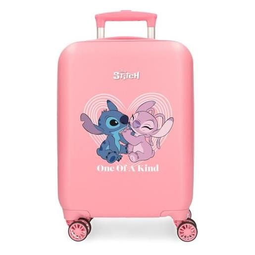 Disney joumma Disney stitch one of a kind valigia da cabina rosa 33 x 50 x 20 cm rigida abs chiusura a combinazione laterale 28,4 l 2 kg 4 ruote doppie bagaglio a mano, rosa, valigia cabina