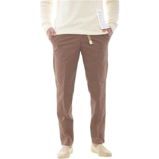 White Sand pantaloni uomo in gabardina greg marrone / 46