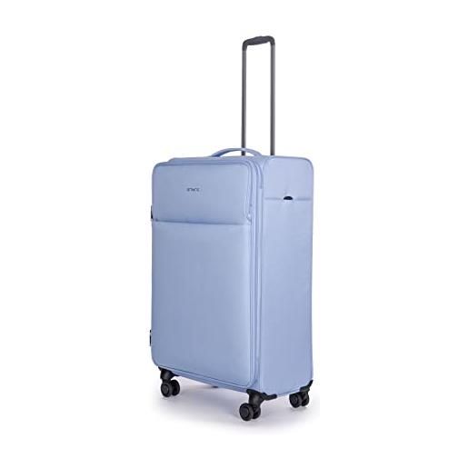 Stratic light + valigetta, custodia morbida, trolley da viaggio, trolley a mano, lucchetto tsa, 4 ruote, espandibile, azzurro, 79 cm, large (4