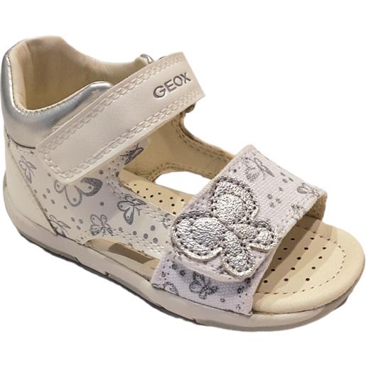 Sandalo per bambina tapuz bianco-argento - geox