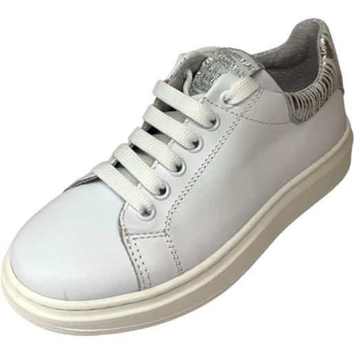 Sneakers per bambina bianca savana argento - chiara luciani