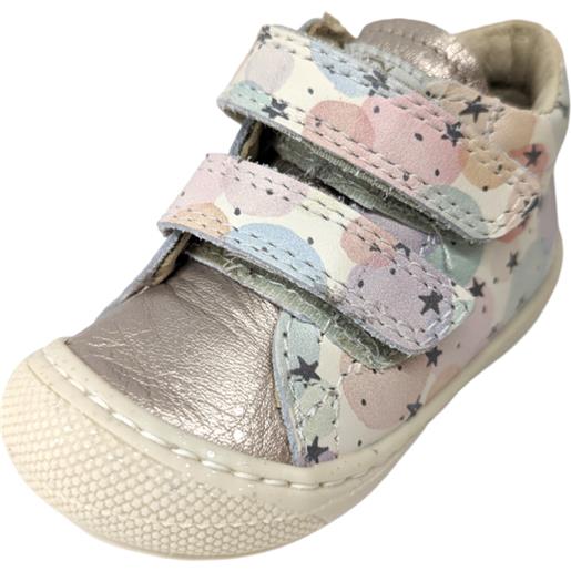 Sneakers cocoon per bambina vl color platino con bolle - naturino