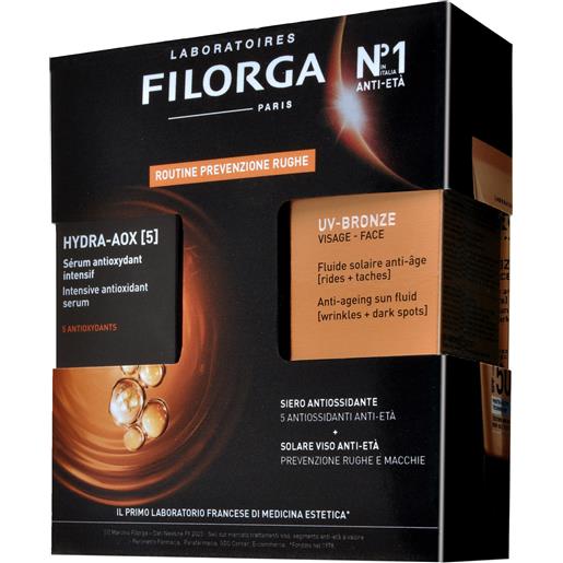 Filorga cofanetto hydra-aox 30ml + uv bronze face 40ml