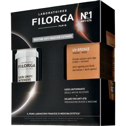 Filorga cofanetto prevenzione macchie siero skin-unify 30ml + uv bronze spf50+ 40ml