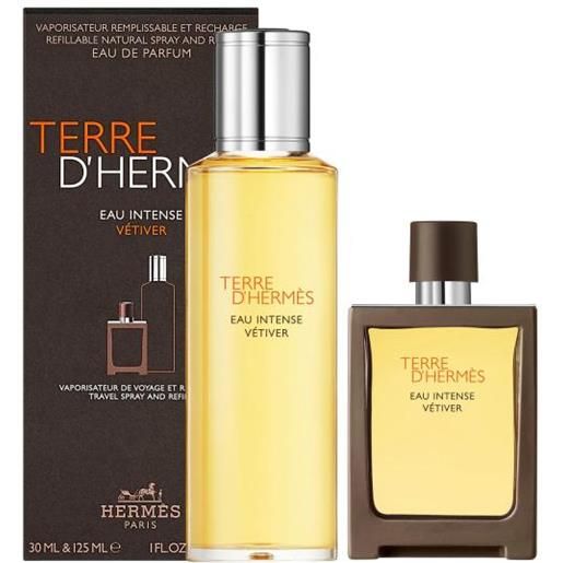 Hermes terre d`Hermes eau intense vetiver - edp 30 ml (ricaricabile) + ricarica 125 ml