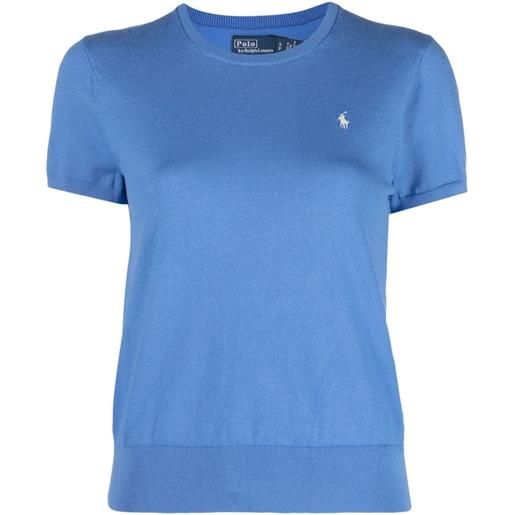 Polo Ralph Lauren t-shirt con ricamo polo pony - blu
