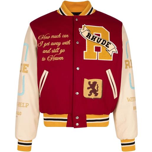 RHUDE giacca varsity le valley - rosso