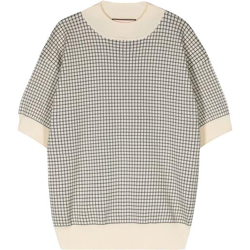 Plan C t-shirt con effetto jacquard - toni neutri