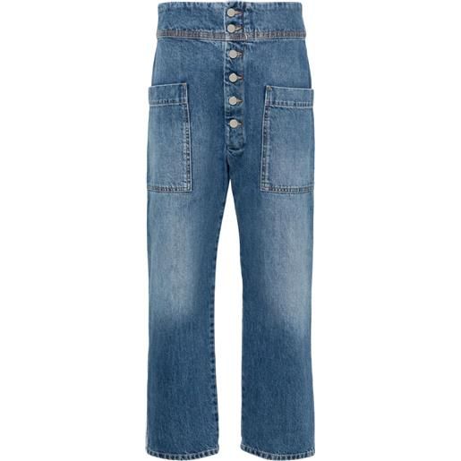 Plan C jeans boyfriend a vita alta - blu