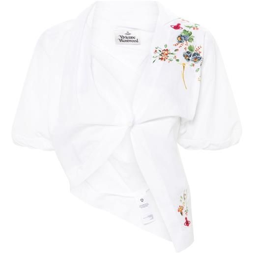 Vivienne Westwood camicia natalia crop - bianco