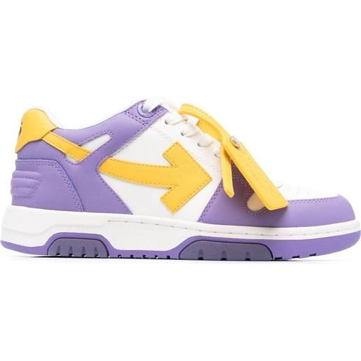 Off-White sneakers out of office in pelle - purple yellow