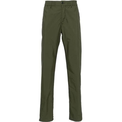 Incotex pantaloni affusolati con coulisse - verde