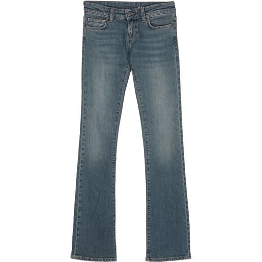 Fiorucci jeans svasati con applicazione - blu