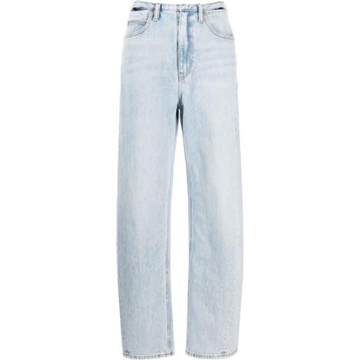 Alexander Wang jeans dritti con dettaglio cut-out - blu