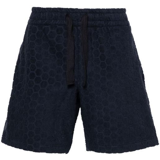 Orlebar Brown shorts trevone con motivo geometrico - blu