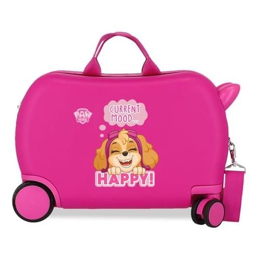 Paw Patrol playful - valigia per bambini, rosa, 45 x 31 x 20 cm, rigida abs 24,6 l, 1,8 kg, 4 ruote, bagaglio a mano, rosa, valigia per bambini