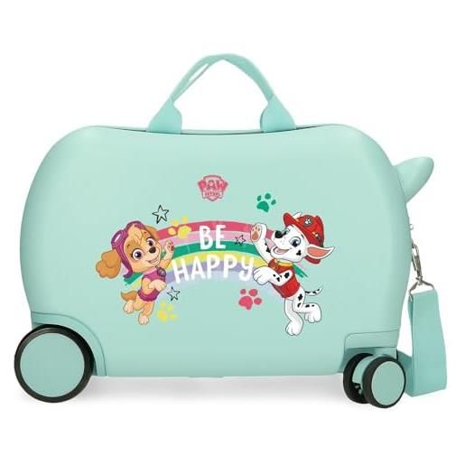 La Patrulla Canina paw patrol be happy valigia per bambini blu 45 x 31 x 20 cm rigida abs 24,6 l 1,8 kg 4 ruote bagaglio mano, blu, valigia per bambini