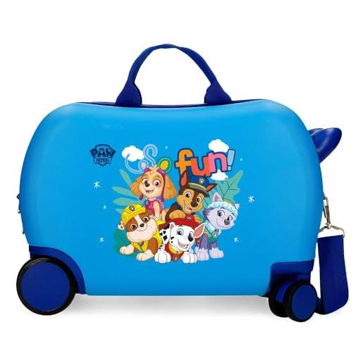 Paw Patrol so fun valigia per bambini blu 45 x 31 x 20 cm rigida abs 24,6 l 1,8 kg 4 ruote bagaglio mano, blu, valigia per bambini