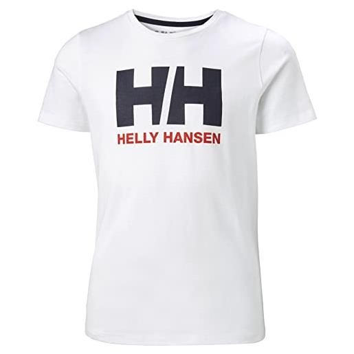 Helly Hansen junior unisex maglietta hh logo, 10, grigio melange