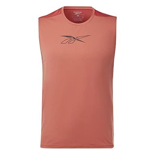 Reebok workout ready sleeveless t-shirt, vecred, xl uomo