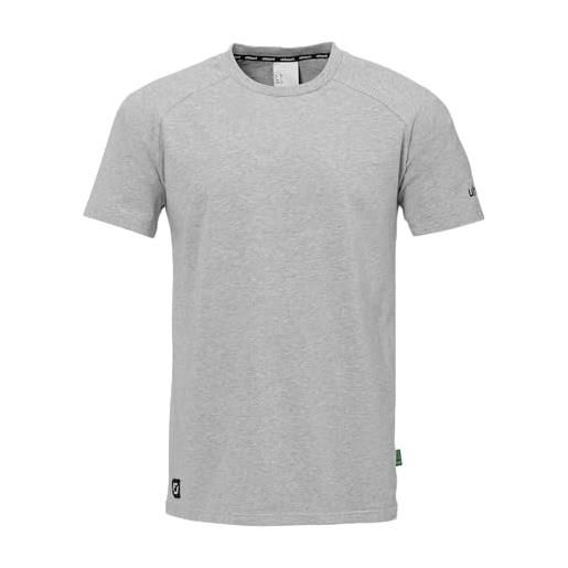 uhlsport id t-shirt fitness maglietta per bambini e adulti - maglietta da calcio - traspirante e confortevole, nero, xl
