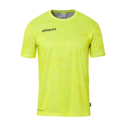 uhlsport prediction - maglietta sportiva a maniche corte, per portiere e giocatori, per bambini e adulti