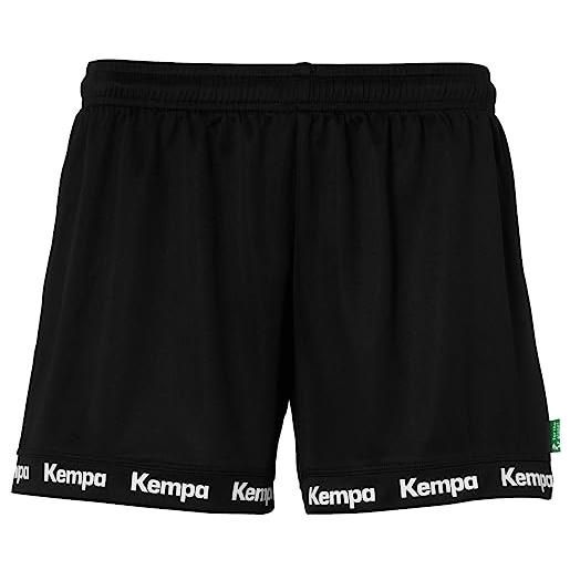 Kempa wave 26 donna pantaloncini corti ragazza, per pallamano, fitness, palestra, nero, xs